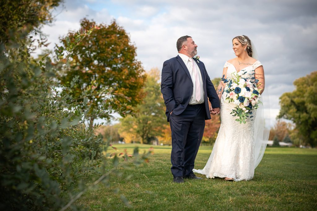 Posed photo of newly weds in Chatham