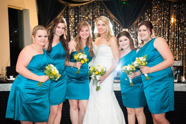 bridal party at wedding reception in Chatham