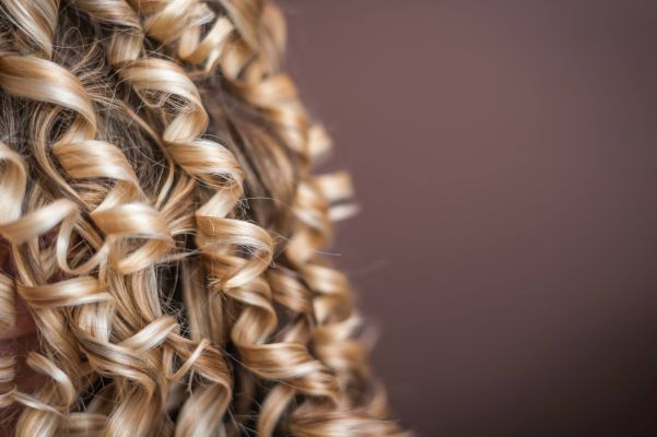 close up of brides hair