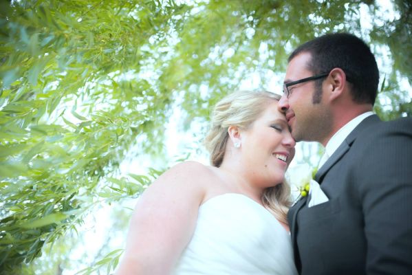 bride and groom just married