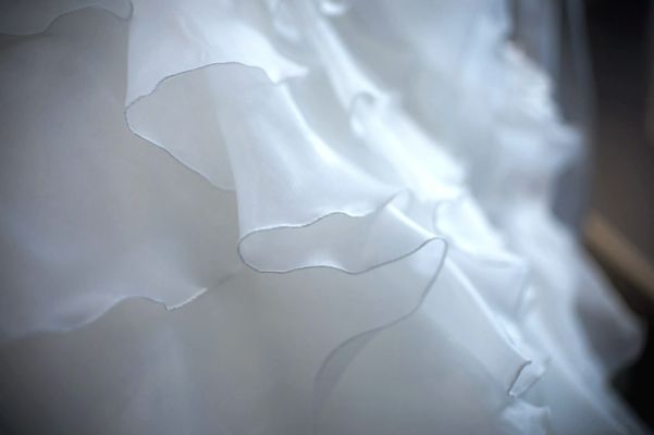wedding dress close up (macro photograph)