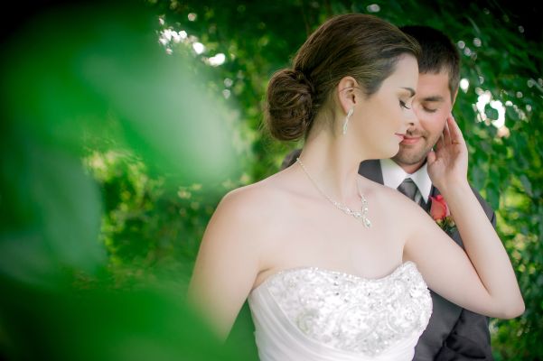 Posed photo on wedding day in Chatham